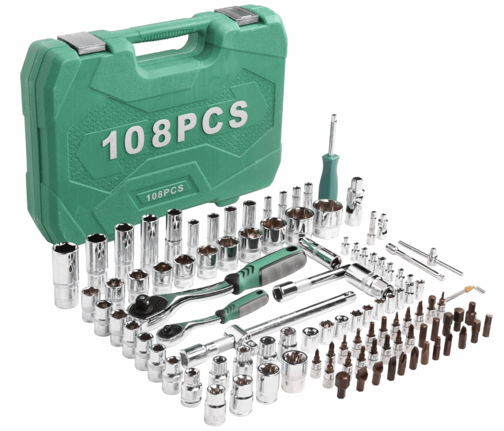 Socket Set Tools Names 108-Piece Professional Socket set; Tool Set – Heavy Duty, Complete Tool ...