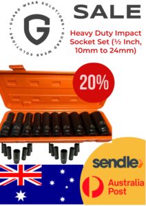 Heavy Duty Impact Socket Set (½ Inch, 10mm to 24mm)