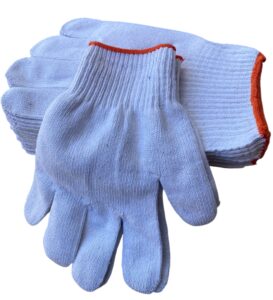 Title: Cotton Work Gloves – Comfortable, Breathable & Durable – Ideal for General Use Description: Protect your hands with these high-quality Cotton Work Gloves, designed for everyday tasks requiring light to medium protection. Made from soft and breathable cotton, they offer a comfortable fit and help reduce sweat during extended wear. Features: • ✅ Material: 100% soft cotton • ✅ Size: One size fits most (stretchable) • ✅ Breathable & Lightweight for all-day comfort • ✅ Reusable & Washable • ✅ Perfect for general handling, gardening, packaging, warehouse work, and DIY tasks Specifications: • Quantity: Choose from 1 pair, 6 pairs, or 12 pairs • Color: White or off-white • Weight: Approx. 50–60g per pair Why Choose Cotton Gloves? ✔ Gentle on the skin ✔ Great grip for dry work ✔ Ideal for sensitive or allergic skin types Shipping & Handling: • Fast dispatch within 1 business day • Australia-wide delivery • Combined shipping available