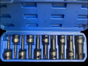 10PC 1/2 TORX IMPACT SOCKET BIT SET