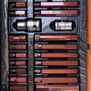 40-Piece Torx & Allen Key Bit Set | Torx & Hex / Allen Bits | S2 Steel | Tool Kit