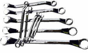 Double-Ended Box Wrench Set – Metric Sizes 5.5×7 to 17×19 up to 32mm – Heavy Duty Chrome Vanadium