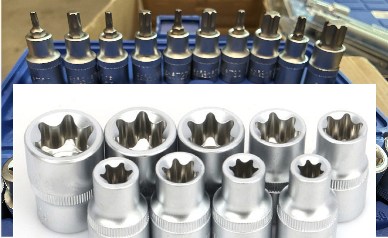 Torx Socket 19PCS E-Type Torx Socket Set – 6 Point Spline Sleeve Set - Guard Gear ...