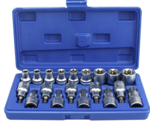 19PCS E-Type Torx Socket Set – 6 Point Spline Sleeve Set 
