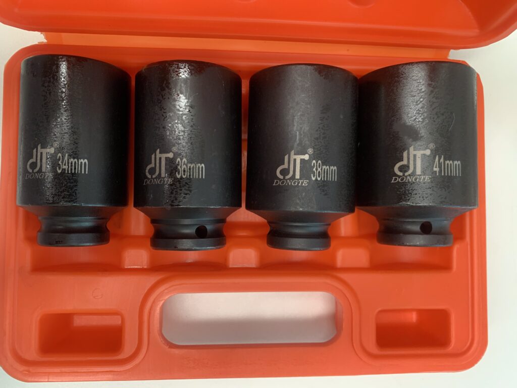4PCS Deep Impact Socket Set 1/2” Drive – 12 Point (34–41mm)