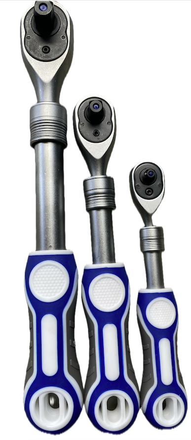 Drive Extendable Ratche Extendable Ratchet 3-Piece Set – 1/4”, 3/8”, 1/2” Drive - Guard Gear ...