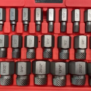 25Pcs Screw Extractor Set – Hex Bolt & Broken Screw Remover Tools