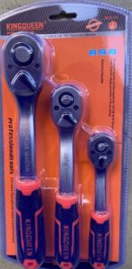 Heavy Duty & Very High Quality Ratchet 3-Piece Set – 1/4”, 3/8”, 1/2” Drive