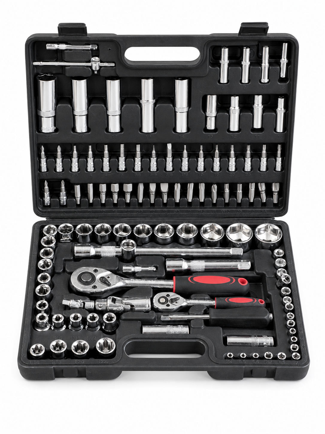 108-Piece Chrome-Finish Socket & Tool Set