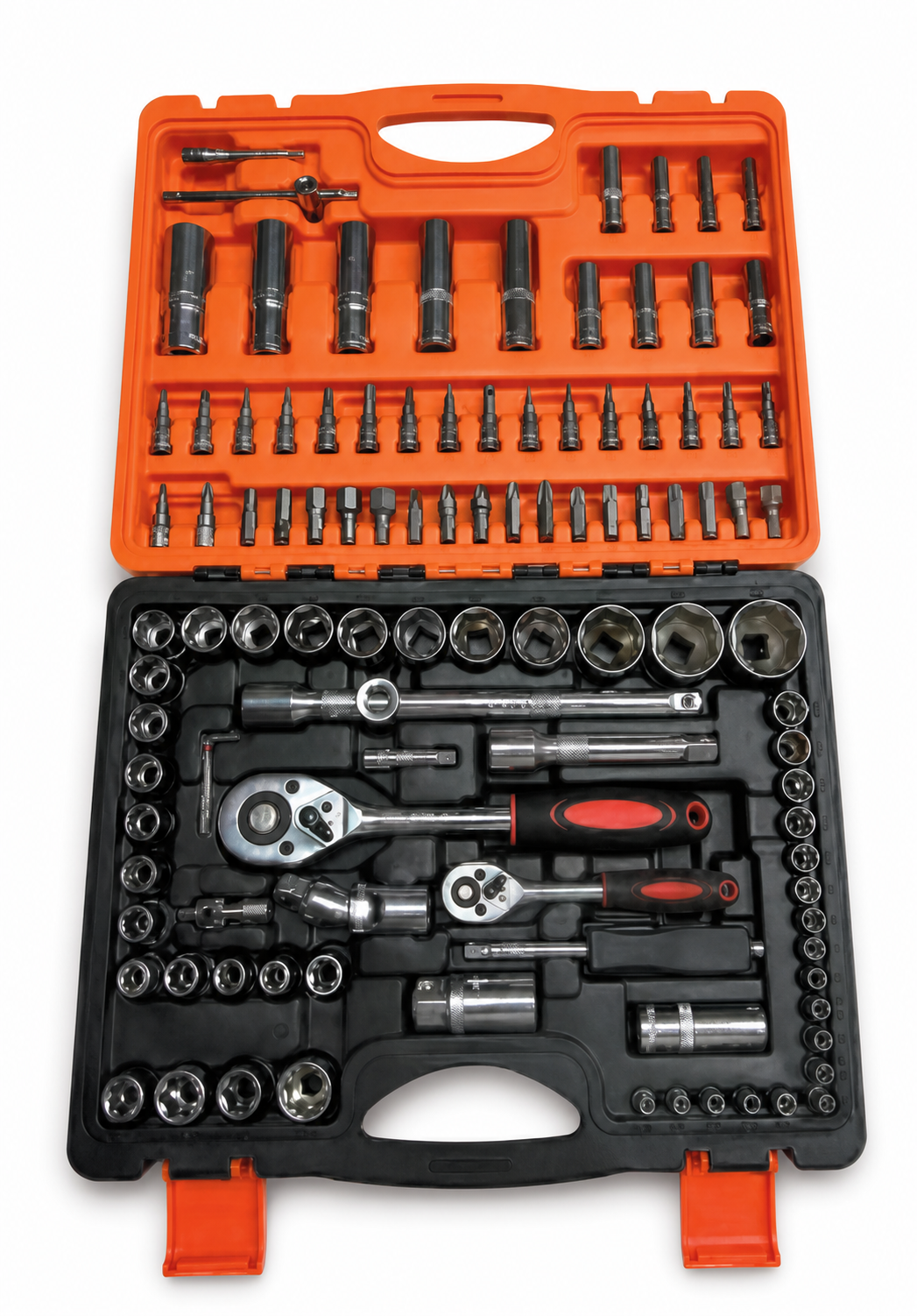 108-Piece Socket & Tool Set – 24-Tooth Ratchet