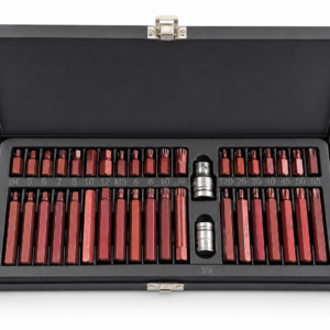 40-Piece S2 Bit Set – Steel Case for automotive, mechanical and workshop fastening tasks.