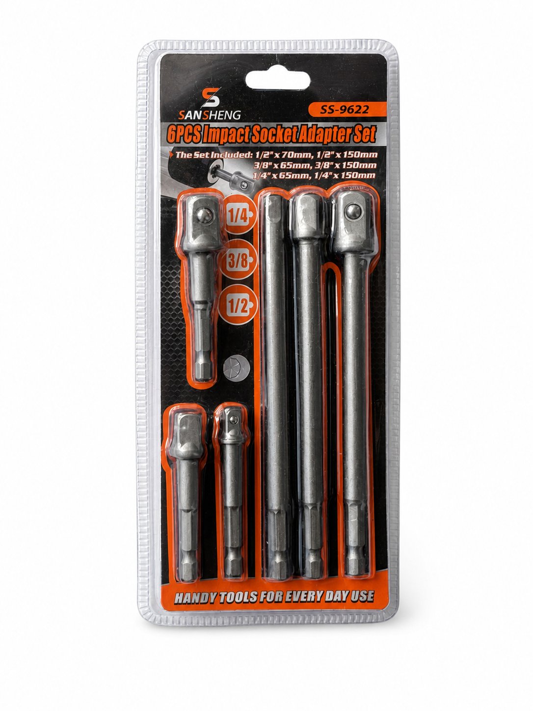 6-Piece Extra-Long Power Extension Bar Set