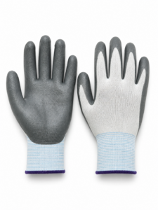 Nitrile-coated grip work gloves for workshop protection