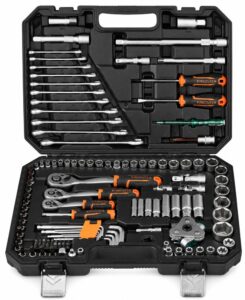 121-Piece Socket & Tool Set – 72-Tooth Ratchets