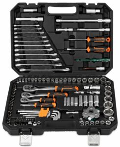 150-Piece Socket & Tool Set – 72-Tooth Ratchets