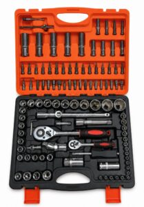 108-Piece Socket & Tool Set – 24-Tooth Ratchet