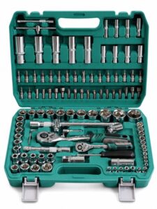108-Piece Socket & Tool Set – 72-Tooth Ratchet, Green Case