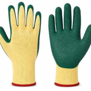 10 in 21-Gauge Green-Coated Work Gloves – 95 g