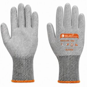 10 in Cut-Resistant Grey Work Gloves – 60 g
