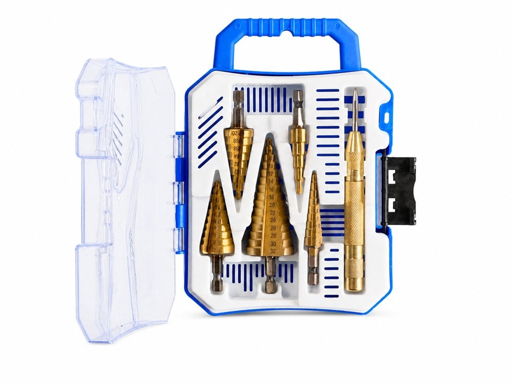ggs0095-6-piece-step-drill-bit-set-storage-case 6-Piece Step Drill Bit Set – Storage Case