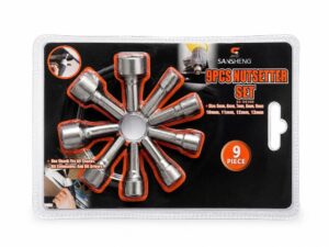 9-Piece Power Extension Bar Set