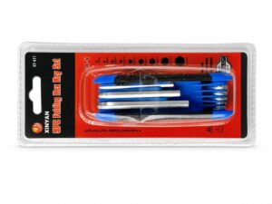 8-Piece Folding Metric Hex Key Set – Flat End