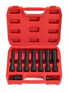 9-Piece Deep Socket Set – 8–19 mm