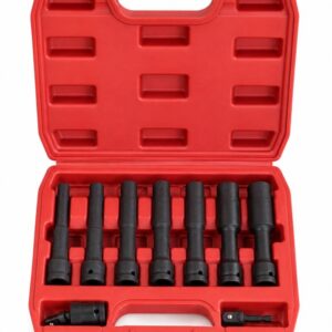 9-Piece Deep Socket Set – 8–19 mm