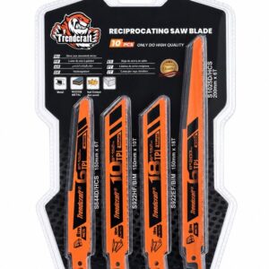 10-Piece Reciprocating Saw Blade Set